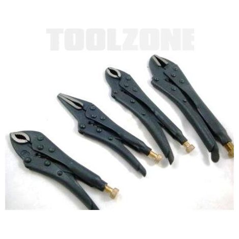 4pc Locking Pliers Grip Wrench Set Vice Locking Lock Mole Grips Heavy Duty WR132 (1/2)