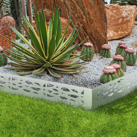 Borde de jardín de acero calado flexible x5 L. 5 x A. 0,18 M