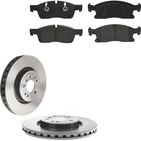 KIT FRENI ANTERIORI compatibile con MERCEDES-BENZ GLE (W166) - DISCHI + PASTIGLIE OEM: P 50 109 , P 50 102 / 18240 , 18252 , 18253 /SOSTITUZIONE DIRETTA/BASSA POLVERE/SILENZIOSO (1/5)