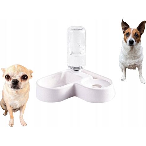 Bebedero esquinero con dispensador PARA PERROS y gatos (1/5)
