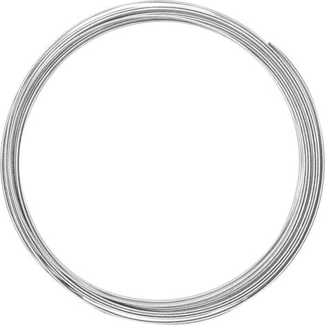 Vaessen Creative - Filo metallico di alluminio con goffratura piatta, 5 x 1 mm, 5 m argento