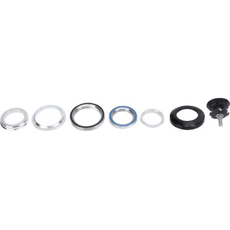 Jeu de direction VTT LeBycle avec doubles roulements, compatible vélo de route, dimensions 28.6x44‑44x39.8mm, tube conique droit.