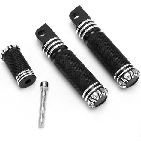 Kit repose-pieds aluminium pour moto, remplacement FXSTSB Bad Boy 1995-1997, cale-pied conducteur noir, lot de 2, robuste et léger. (1/5)