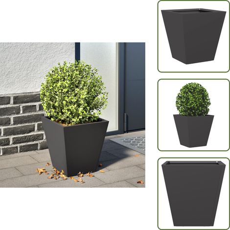 Jardinière noir 30x30x30 cm acier - Jardinière - Jardinières - Jardinière D'extérieur - Jardinière De Patio (1/5)