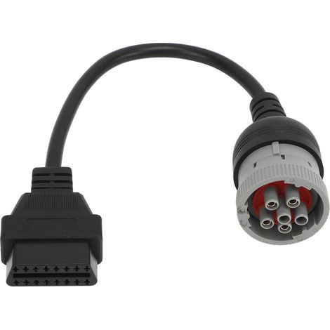 Ortviai Câble de diagnostic camion lourd J1708 – Adaptateur OBD1 6 broches vers OBD2 16 broches en PVC résistant (1/5)