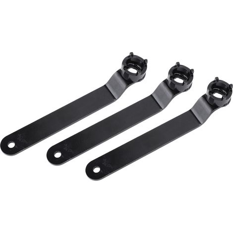 Lot de 3 clés à molette 4 griffes pro pour meuleuse angle, acier carbone, clé écrou de serrage efficace et robuste (1/5)