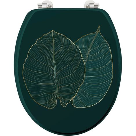 Abattant WC Imprimé "Jade" 46cm Vert (1/5)
