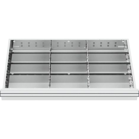 STIER Schubladeneinteilung Metalleinteilung BLH 150/175 mm Innenmaß 800x450 mm 12 Fächer 6 x TW 275 (1/4)