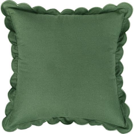 2-Piece Pillowcase Set, Ruffled Edge, Solid Color Sofa Cushion Covers, Throw Pillow Covers, Decorative Pillowcases, Modern Garden Cushion Covers, Suitable for Patio/Tent/Balcony/Sofa, 40x40cm, Green (1/5)
