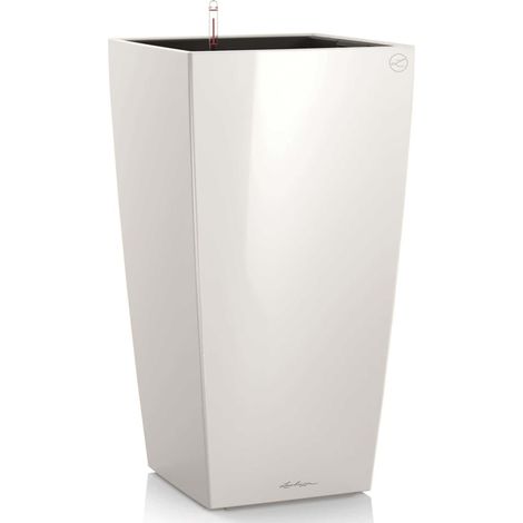 LECHUZA CUBICO Premium 30 Komplettset weiß hochglanz