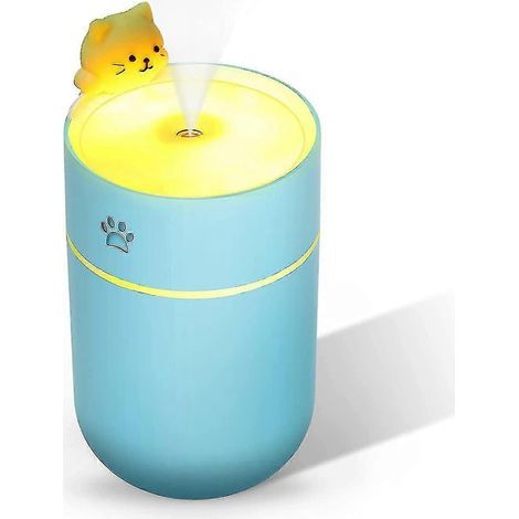 Mini-USB-Luftbefeuchter für den Schreibtisch, 260 ml, niedliches Kätzchen-Design, kleiner Kaltnebel-Luftbefeuchter, Nachtlicht, automatische Abschaltung, ultraleise (1/5)