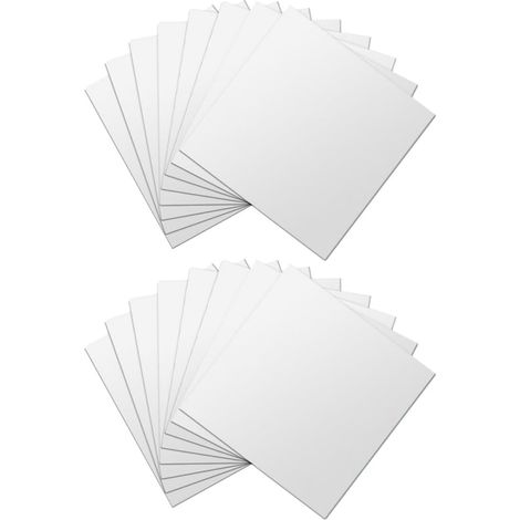Miroir Mural Autocollant sans Cadre Film Protecteur en Acrylique Argenté Lot de 16 Pièces, pour Salle de Bain et Salon Décoratif (1/5)