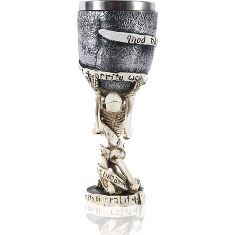 3D Crâne Tasse, en Résine Boire Tasse de Thé Chope Mug pour Maison/Bureau/Partie/Halloween Tasse à Café en Acier Inoxydable Résine de voyage Thé Vin Chopes à Bière