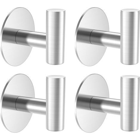 Selbstklebende Handtuchhaken, Wandhaken/Aluminium-Badezimmerhaken zum Aufhängen von Handtüchern, selbstklebende Wandhaken für Mäntel und Bademäntel, Handtuchhaken (1/5)