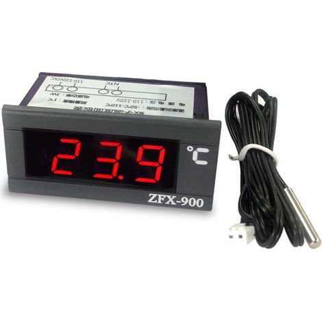 ZFX-900 Thermomètre numérique LCD pour réfrigérateur, congélateur, réfrigérateur, aquarium, thermomètre avec sonde (1/5)