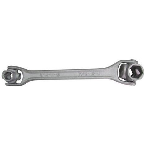 TEC HIT 474801 - Clé à douille 8 en 1 - De 12 à 19 mm - 2 têtes flottantes rotatives (1/2)