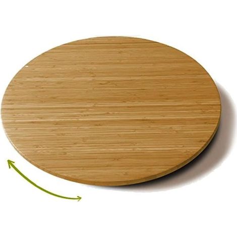 Plateau rond rotatif, plateau de service tournant, plat rond rotatif de table - Diamètre 35 x Hauteur 2.5 cm -JUANIO (1/4)