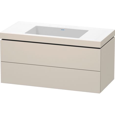 Duravit L-Cube c-bonded Ensemble suspendu, 2 tiroirs, sans