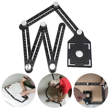 BUNTHAUS Règle de mesure d'angle - Règle multi-angles - Facile à mesurer - Pour bricoleurs, bricoleurs, charpentiers, carreaux, artisans (1/5)