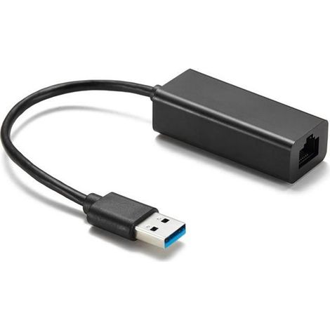 Wooshshop® Alluminum Réseau Adaptateur USB 3.0 vers RJ45 Gigabit Ethernet USB Réseau à 1000 Mbps Supporte Windows 10/ 8.1/ 8/ 7/ Vis (1/4)
