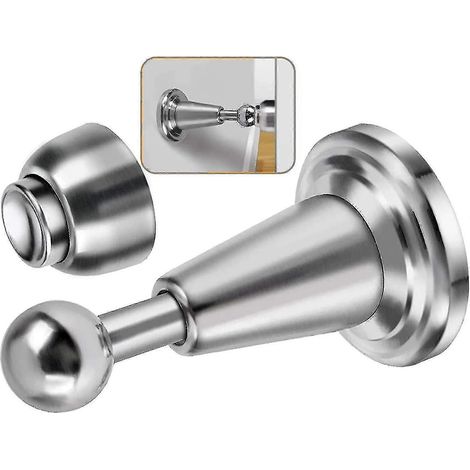 Türstopper, magnetischer Türstopper, Türfeststeller mit Soft-Close-Funktion, Edelstahl, gebürstetes Nickel-Chrom, hält Ihre Tür offen
