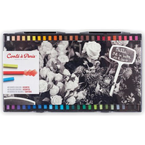 CARRES COULEUR BOITE PLASTIQUE X48 ASSORTIS (1/4)