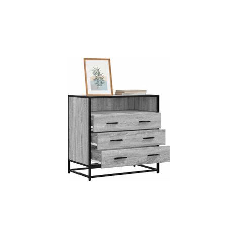 Commode sonoma gris 70x41x70 bois d'ingénierie (1/5)
