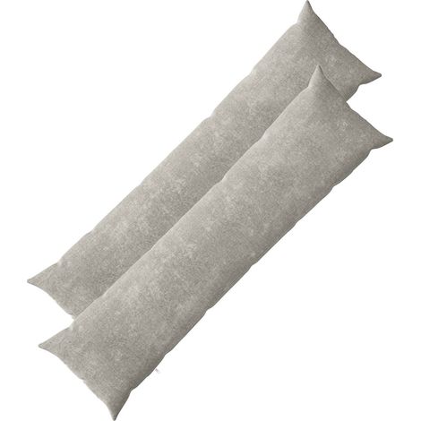 Federa 2 pz HEERLEN Grigio Chiaro 40 x 145 cm Tessuto Chenille vidaXL