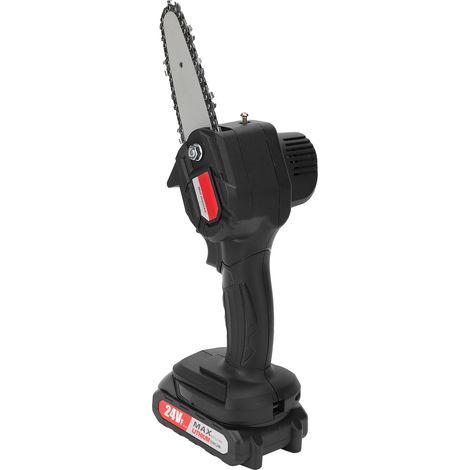 Scie à chaîne mini sans fil électrique à batterie intégrée, outil de coupe bois, chargeur UE 100-240V (1/5)