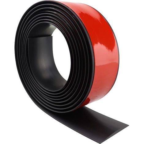 Seuil de porte adhesif PVC profil de transition barre de seuil de porte bande de transition de sol bande de recouvrement (2m×5cm, noir) (1/5)