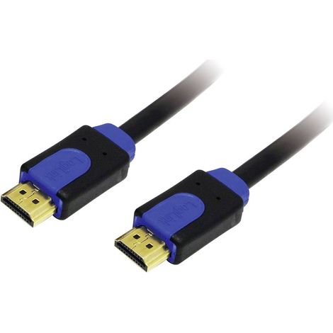 Câble de raccordement LogiLink HDMI Fiche mâle HDMI-A, Fiche mâle HDMI-A 10.00 m noir CHB1110 4K UHD Câble HDMI R844251 (1/3)