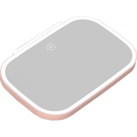 Miroir de pare-soleil de voiture universel Dimmable LED Miroir de maquillage de voiture Lumière LED Rétroviseur intérieur automobile avec lumière LED, Rose pratique (1/5)