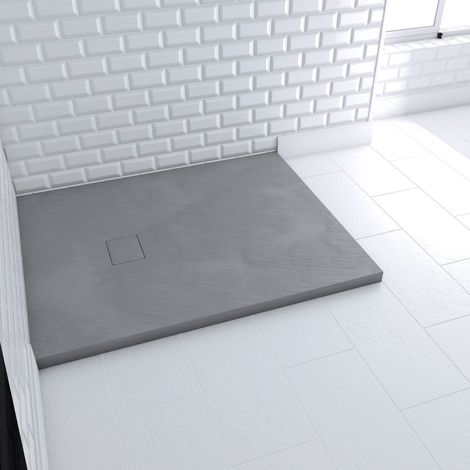 Piatto Doccia compositi SMC - Finitura grigia in ardesia - 80x100cm - Rock 2 Grigio 80