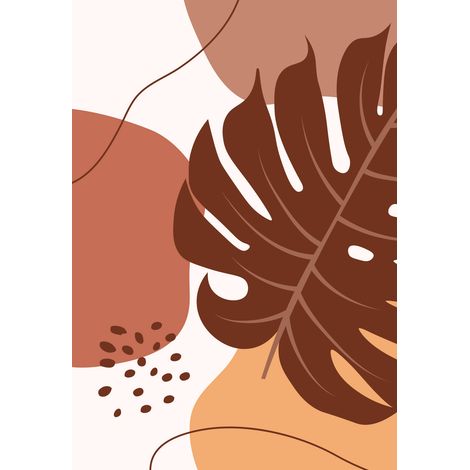 Papier peint panoramique - Feuille Boho - 325 cm x 470 cm (1/2)