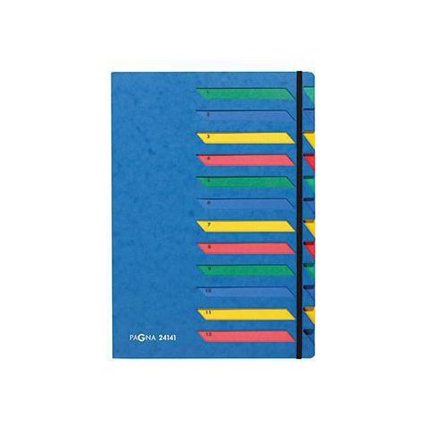 Ordnungsmappe Deskorganizer Classic DIN A4 Pressspan Farbe: blau Farbe des Fächerblocks: mehrfarbig 12 Fächer (1/5)