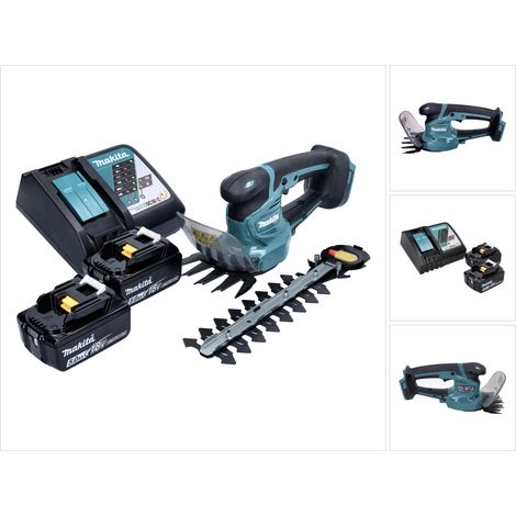 Makita DUM 111 RT2X Tijeras cortacésped sin cable para arbustos 18 V + 2x batería recargable 5,0 Ah + cargador