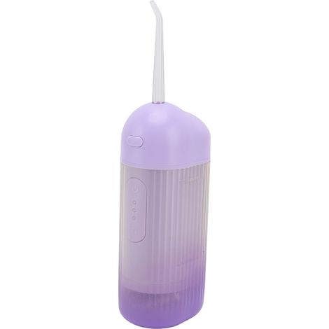 Hydropulseur électrique 3 modes à impulsions haute fréquence, étanche IPX7, portable, nettoyeur de dents violet (1/5)