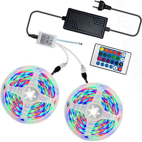 Bande lumineuse LED 2835, kit d'éclairage flexible intelligent WiFi infrarouge étanche, bande lumineuse LED 12V, 5 mètres - kit de thermoformage sous vide. (1/5)