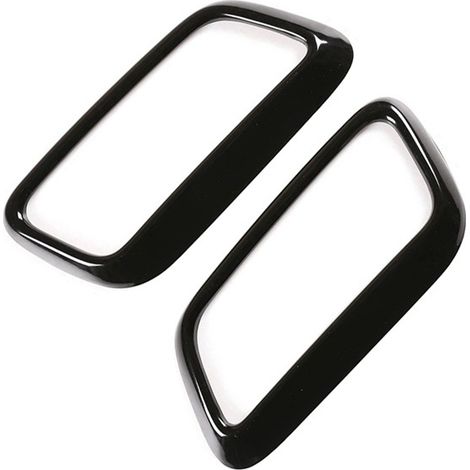 1 pair. Color: Glossy black. Material: Metal. Suitable for automotive exhaust pipe cover trims, decorative exhaust pipe frame. (1/5)