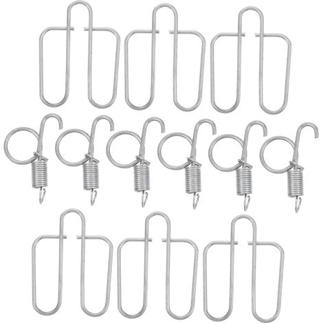 6 Sets Rabbit Cage Door Hooks Chicken Pigeon Cage Spring Hangers Door Fixed Hooks Rabbit Hutch Accessories (1/5)