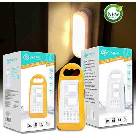 Linq - Lampada Luce Di Emergenza Ricaricabile Led Usb 5v 1a Batteria Power Bank Tx-9184 - (1/5)