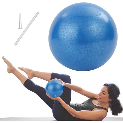 Pilates Ball 22cm with Inflatable Straw Small Gymnastics Ball Kids Fitness Yoga Office Ergonomic Body Strengthening (1/5)