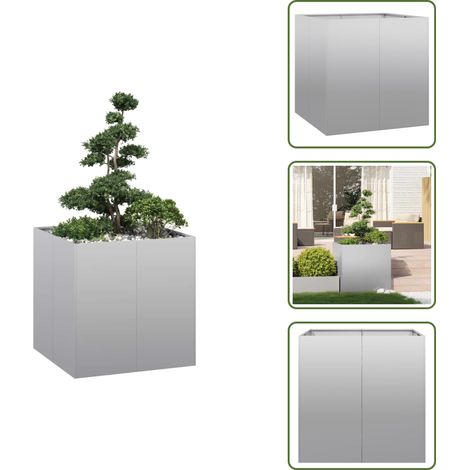 vidaXL Pflanzkübel 80x80x80 cm Verzinkter Stahl