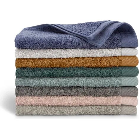 Serviettes de toilette en coton pour invités, 30 x 50 cm, lot de 2, vertes (1/5)