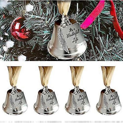 Gedenk-Weihnachtsglocken-Ornament – Set mit 4 Metall-Glöckchen-Ornamenten (1/4)