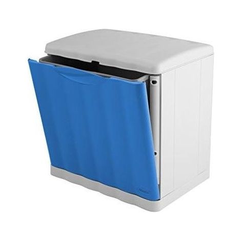 Stefanplast – Poubelle tri sélectif modulable 20L – Polypropylène – Seau intérieur pour collecte sélective des déchets – Couleur bleu