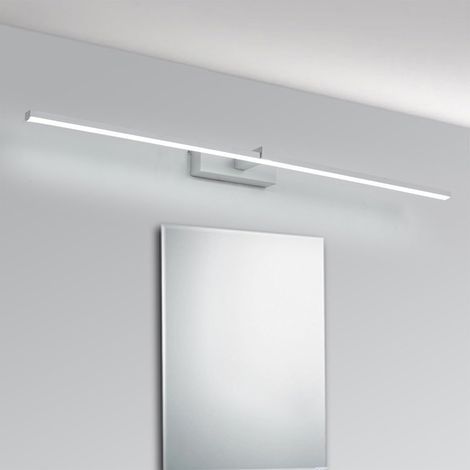Lampe Murale Miroir LED Salle de Bains Éclairages Murales 12W Moderne Noir linéaire 60 CM Applique Murale Armoire Intérieure /6000K Miroir Armoir Tableau Meuble (Blanc Lumière Blanche,60cm) [Classe én (1/5)