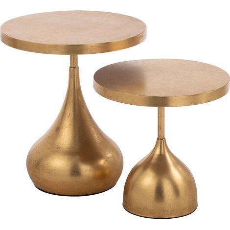 Table gigogne goutte en métal doré élégance intemporelle - doré finition brillante (1/5)