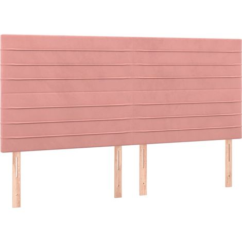 Maison Exclusive - Cabecero de cama rosa 180x5x118/128 cm Terciop (1/5)