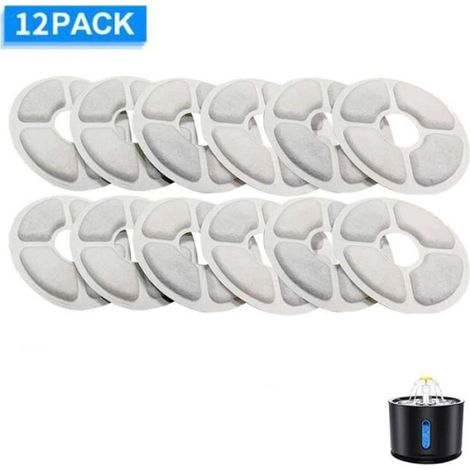 Cartouches filtrantes pour distributeur d'eau - Paquet de 12 - Charbon actif - Cartouches filtrantes rondes pour distributeur d'eau (1/5)